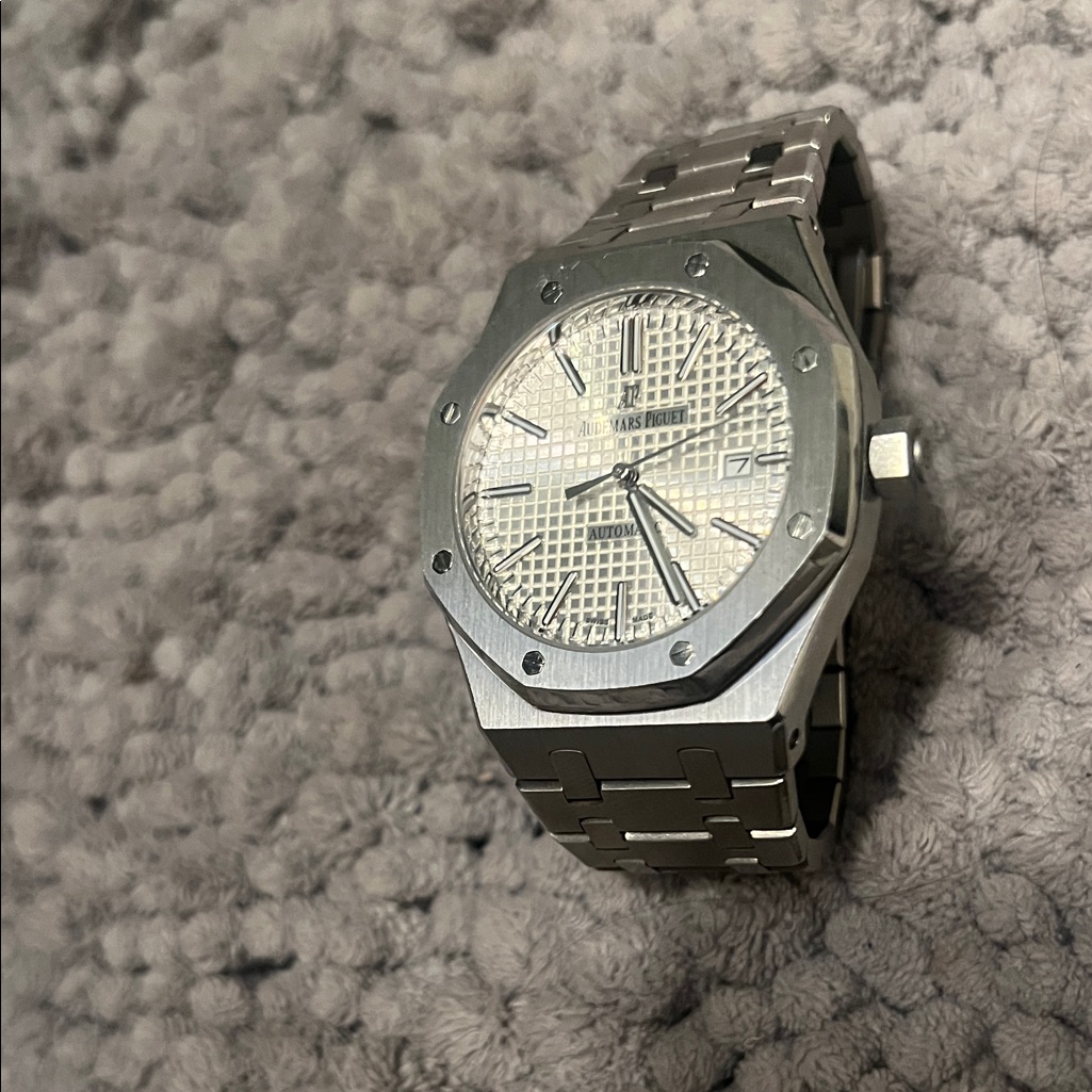 Silver Stainless Steel Watch With Textured Dial Silver Stainless Steel Watch With Textured Dial